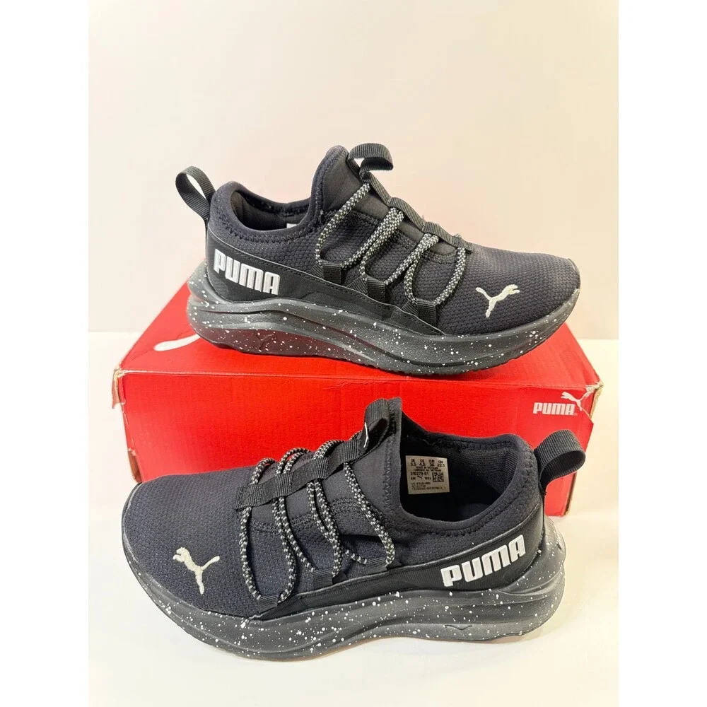 Puma Unisex-Child, One4All, Puma Black-Puma White, Big Kid 4.5
